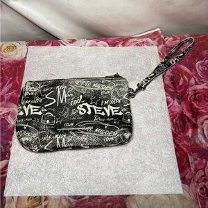 Steve Madden black graffiti handbag purse